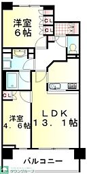 パークホームズ成増マークレジデンス 1階2LDKの間取り