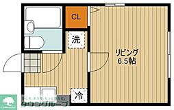 シティーハイム・トレット 1階1Kの間取り