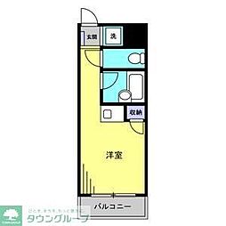 スターコート高野台II 3階ワンルームの間取り