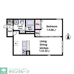 aLATO　Oyama 4階1LDKの間取り