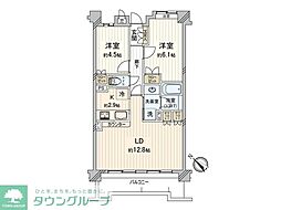 セザール　デュオラック成増 3階2LDKの間取り