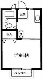 西武池袋線 練馬駅 徒歩13分の賃貸アパート 2階1Kの間取り
