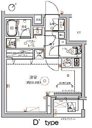 RELUXIA東武練馬 2階ワンルームの間取り