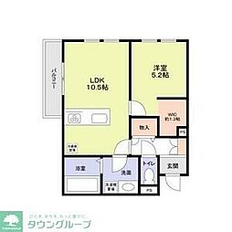 Renom sakuradai 1階1LDKの間取り