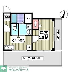 ITOハイツ 3階1Kの間取り