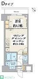 クレストコート江古田 2階1LDKの間取り