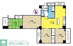 総建メゾン三幸 5階4LDKの間取り