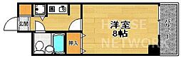 今出川アイビーハウス 2階1Kの間取り