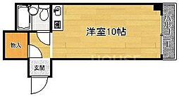 メゾン堀川 1Kの間取図画像