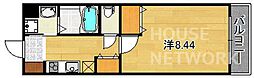 ペルージュ・油小路 1Kの間取図画像