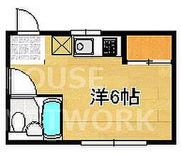 サンクシャンブル ワンルームの間取図画像