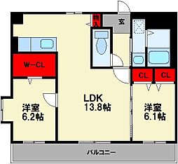 カーサ宮ノ前II 6階