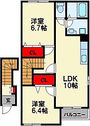 間取図画像 2LDK