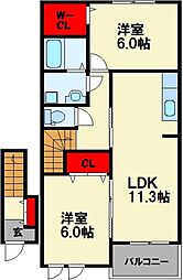 間取図画像 2LDK