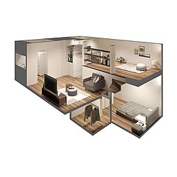 ADC飯塚駅西Bears 103 1階1LDKのリビング/ダイニング