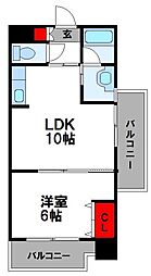 セントフォール新飯塚駅東 1LDKの間取図画像