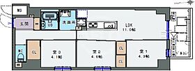 大阪府東大阪市足代北1丁目12-12（賃貸マンション3LDK・7階・59.80㎡） その2