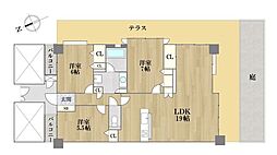 ダイアパレス白鳥公園西 3LDKの間取り
