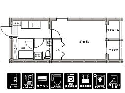 コーポ清水1号館 2階