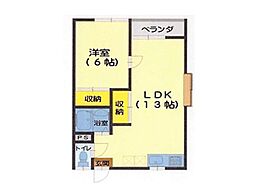 AKIBAハイツ5号棟 511 1階1LDKの間取り