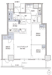 シエリアタワー大阪堀江 3LDKの間取図画像