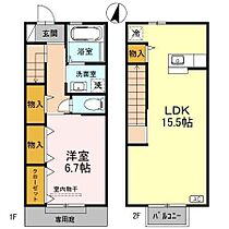 D－Room秋吉　B棟 101 ｜ 富山県富山市秋吉3-29（賃貸テラスハウス1LDK・--・60.54㎡） その2