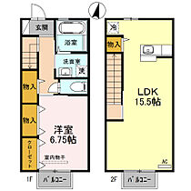 D－Room秋吉　A棟 102 ｜ 富山県富山市秋吉3-29（賃貸テラスハウス1LDK・--・60.06㎡） その2