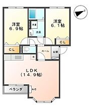 ロマンティッシェ・シュトラーセ 101 ｜ 富山県富山市上袋366-1（賃貸アパート2LDK・1階・61.40㎡） その2