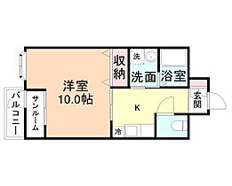 ルイーネ東黒牧 102 ｜ 富山県富山市東黒牧132-1（賃貸マンション1DK・1階・35.38㎡） その2