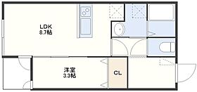 BRAVAS  onibashi  ｜ 長崎県大村市鬼橋町（賃貸アパート1LDK・2階・32.59㎡） その2