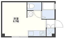 武部の丘ラピュタ1 ワンルームの間取図画像