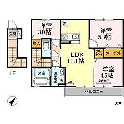コンフォーティア三城II 2階