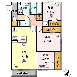ハピネス古賀島 A棟 1階
