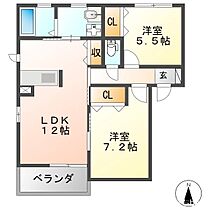 ドミールエスト A  ｜ 岐阜県関市東本郷通２丁目（賃貸アパート2LDK・2階・56.83㎡） その2