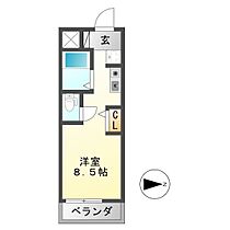 シャトー岐大 A  ｜ 岐阜県岐阜市古市場東町田（賃貸マンション1R・2階・18.16㎡） その2