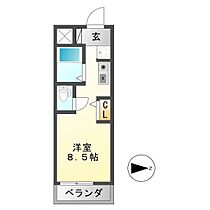 シャトー岐大 B  ｜ 岐阜県岐阜市古市場東町田（賃貸マンション1R・4階・18.16㎡） その2