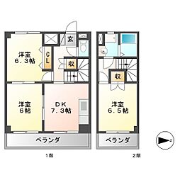 MountainVAN 3DKの間取図画像