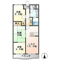 サニーコート 3LDKの間取図画像