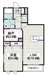 ヘーベルメゾン桜小路 1SLDKの間取図画像