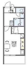 レオパレスPoem 1Kの間取図画像