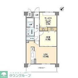 サンハイム戸塚 1SLDKの間取図画像