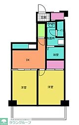 グランディール 2DKの間取図画像