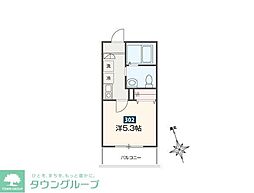 高座渋谷ヒルズ 1Kの間取図画像