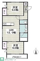 (仮称)鵠沼海岸7丁目メゾン 2LDKの間取図画像