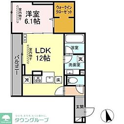 (仮称)トリシア円行2丁目プロジェクト 1LDKの間取図画像