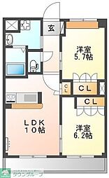 シィーエムクイーン 2LDKの間取図画像