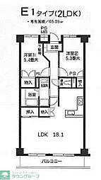 秋津高山館 2LDKの間取図画像