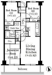 ウィステーリア二俣川 3LDKの間取図画像
