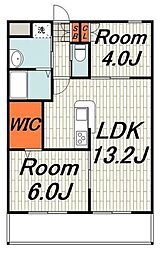 エステート東戸塚 2LDKの間取図画像