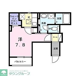 相光ビレッジ戸塚II 1Kの間取図画像
